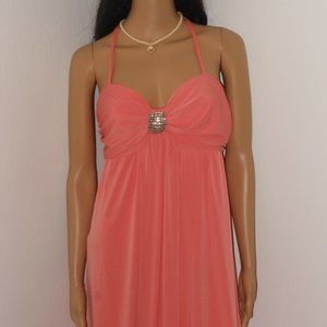 LaBELLE PEACH T-STRAP DRESS SIZE LARGE
